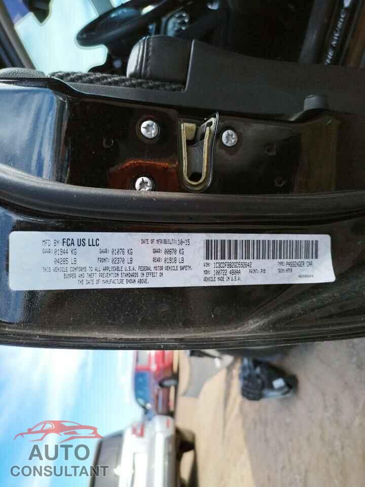 DODGE DART 2016 - 1C3CDFBB2GD592642
