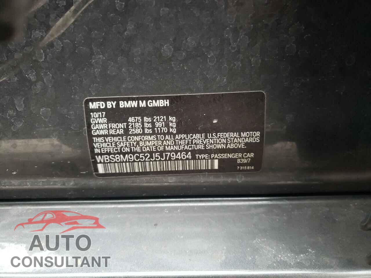 BMW M3 2018 - WBS8M9C52J5J79464