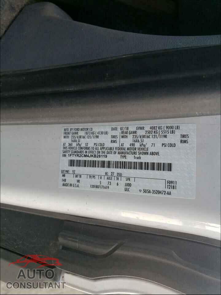 FORD TRANSIT CO 2018 - 1FTYR2CM4JKB28119