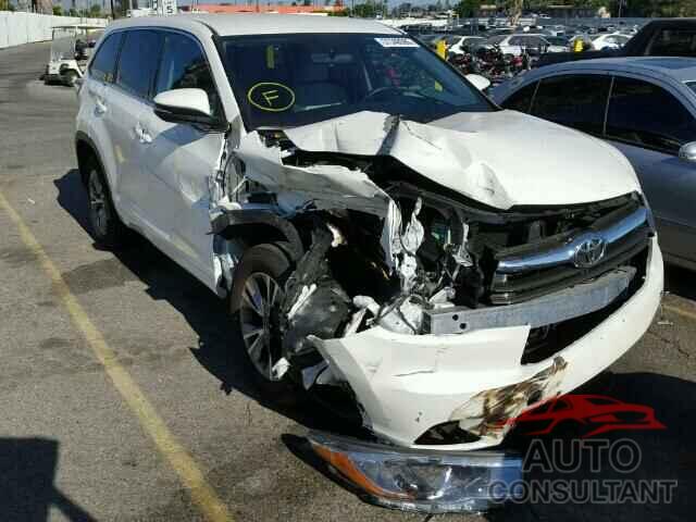 TOYOTA HIGHLANDER 2016 - 5TDZKRFH2GS131246