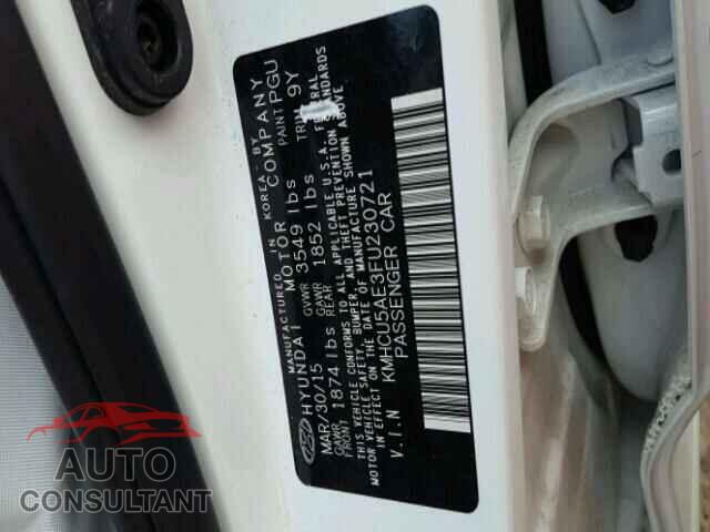 HYUNDAI ACCENT 2015 - KMHCU5AE3FU230721