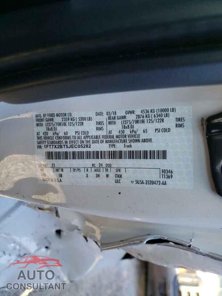 FORD F250 2018 - 1FT7X2BT5JEC05282
