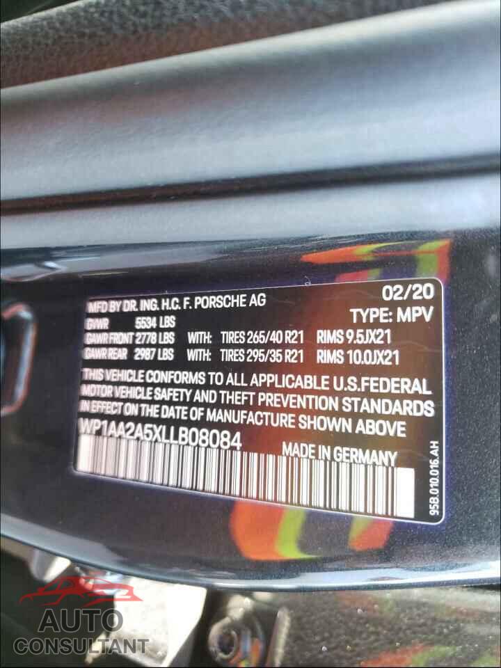 PORSCHE MACAN 2020 - WP1AA2A5XLLB08084