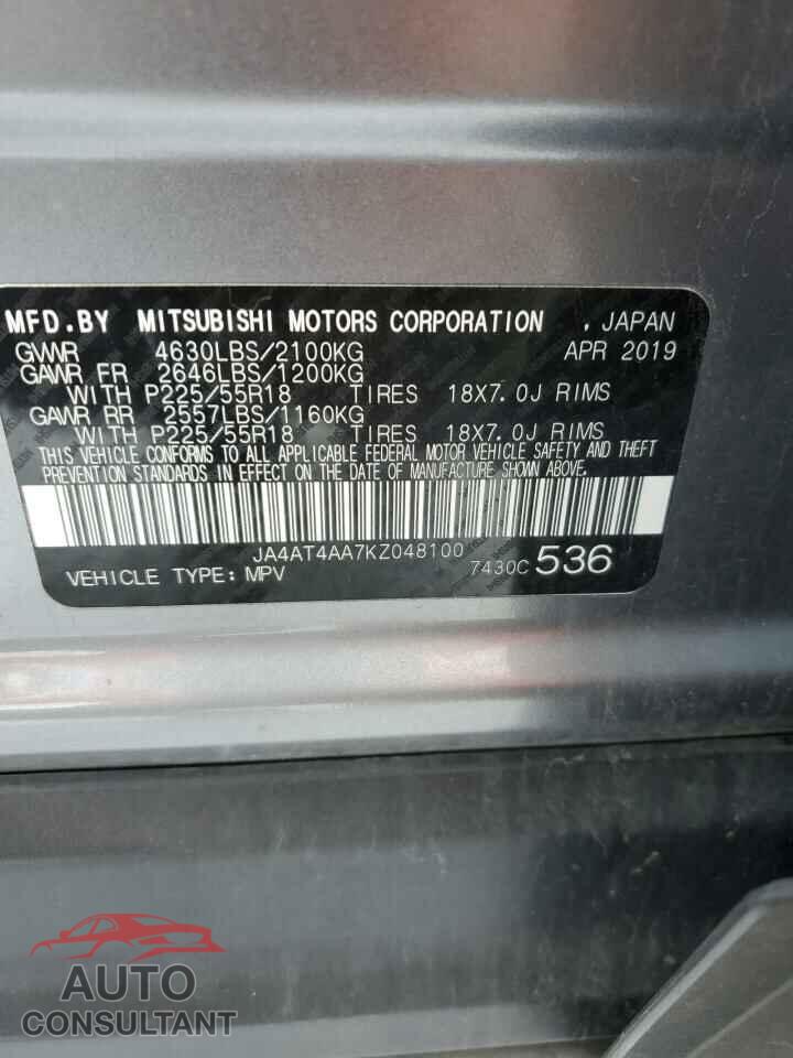 MITSUBISHI ECLIPSE 2019 - JA4AT4AA7KZ048100