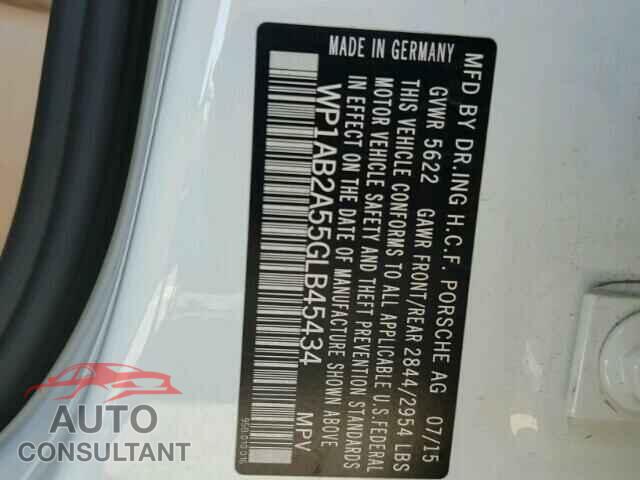 PORSCHE MACAN 2016 - WP1AB2A55GLB45434
