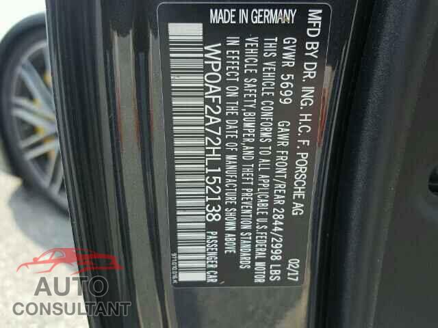 PORSCHE PANAMERA 2017 - WP0AF2A72HL152138