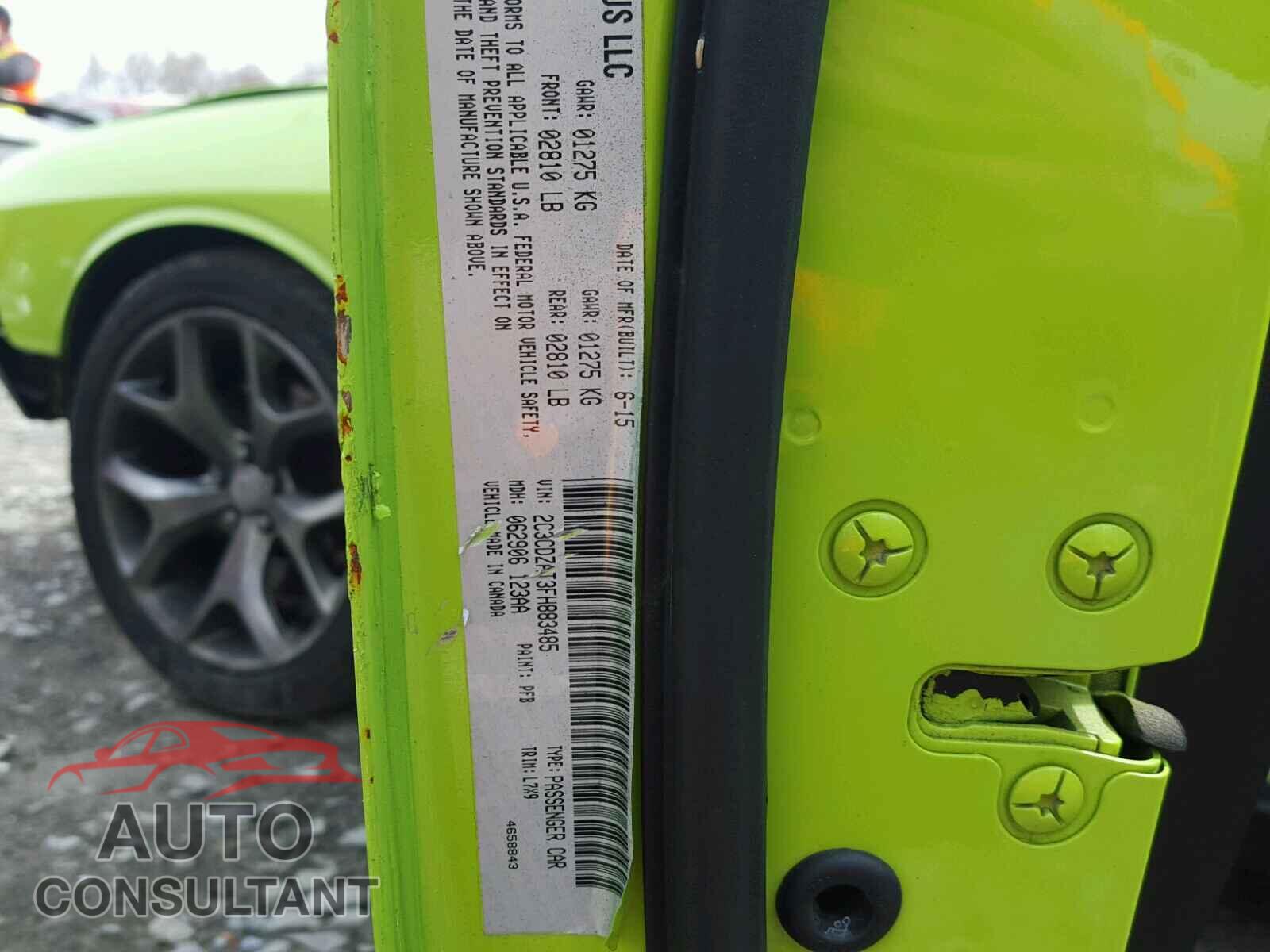 DODGE CHALLENGER 2015 - 2C3CDZAT3FH883485