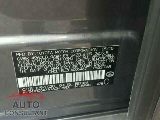 LEXUS GS350 2015 - JTHCE1BL3FA006467