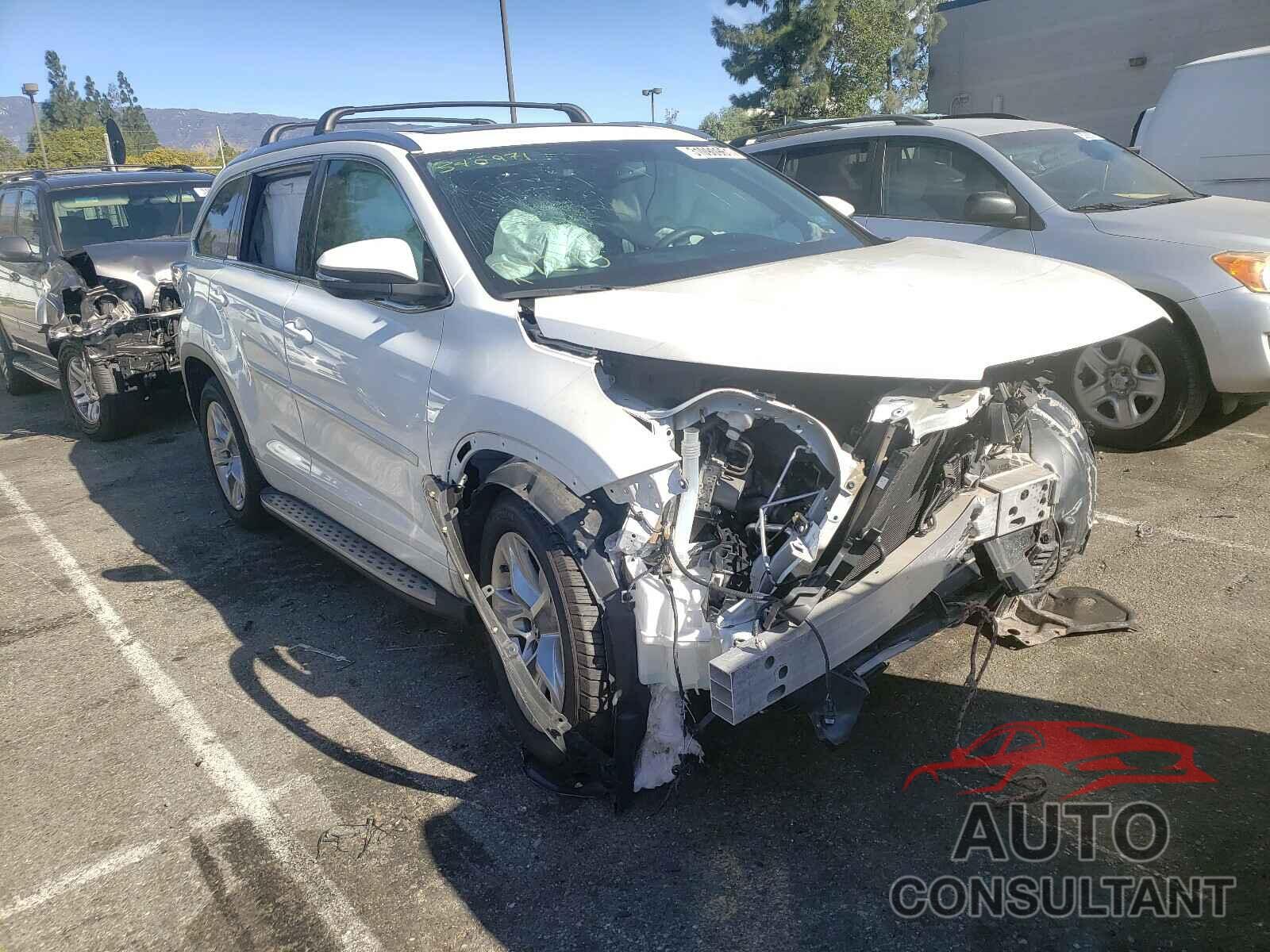 TOYOTA HIGHLANDER 2016 - 5TDYKRFH1GS184368