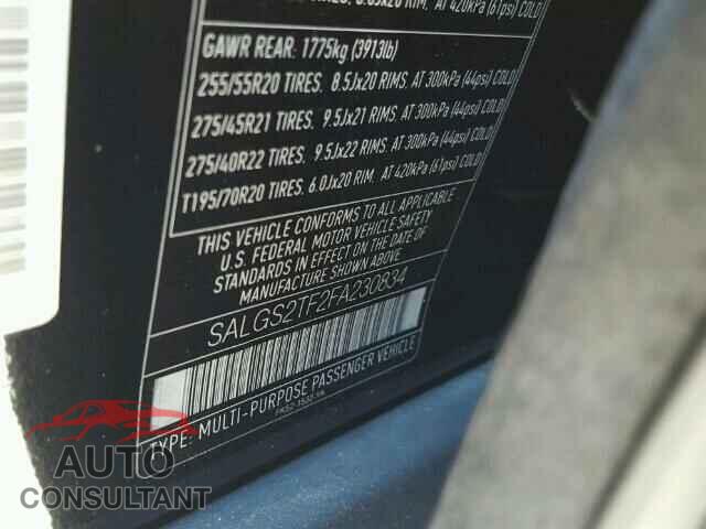 LAND ROVER RANGEROVER 2015 - SALGS2TF2FA230834