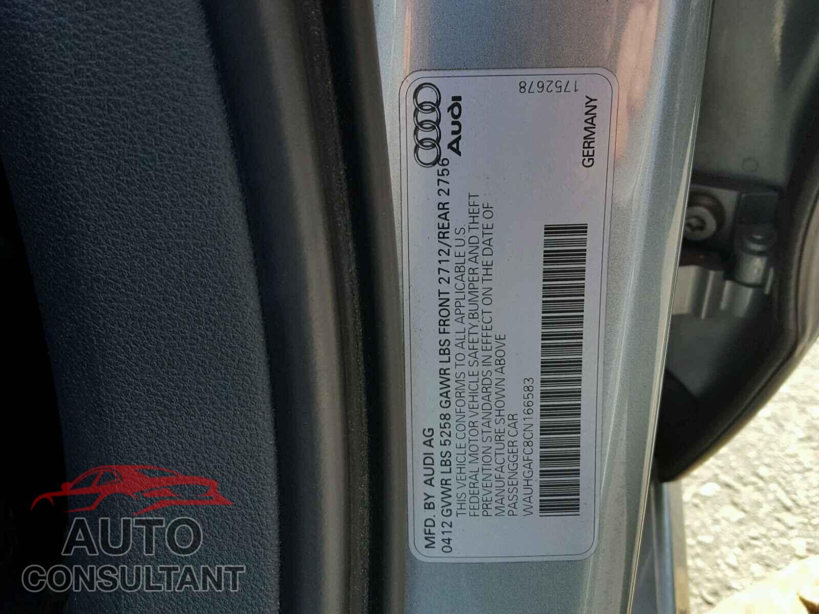 AUDI A6 2012 - WAUHGAFC8CN166583