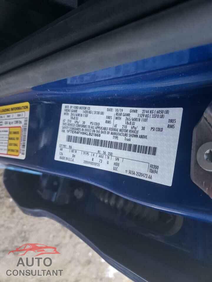 FORD RANGER 2019 - 1FTER4FH9KLB21868