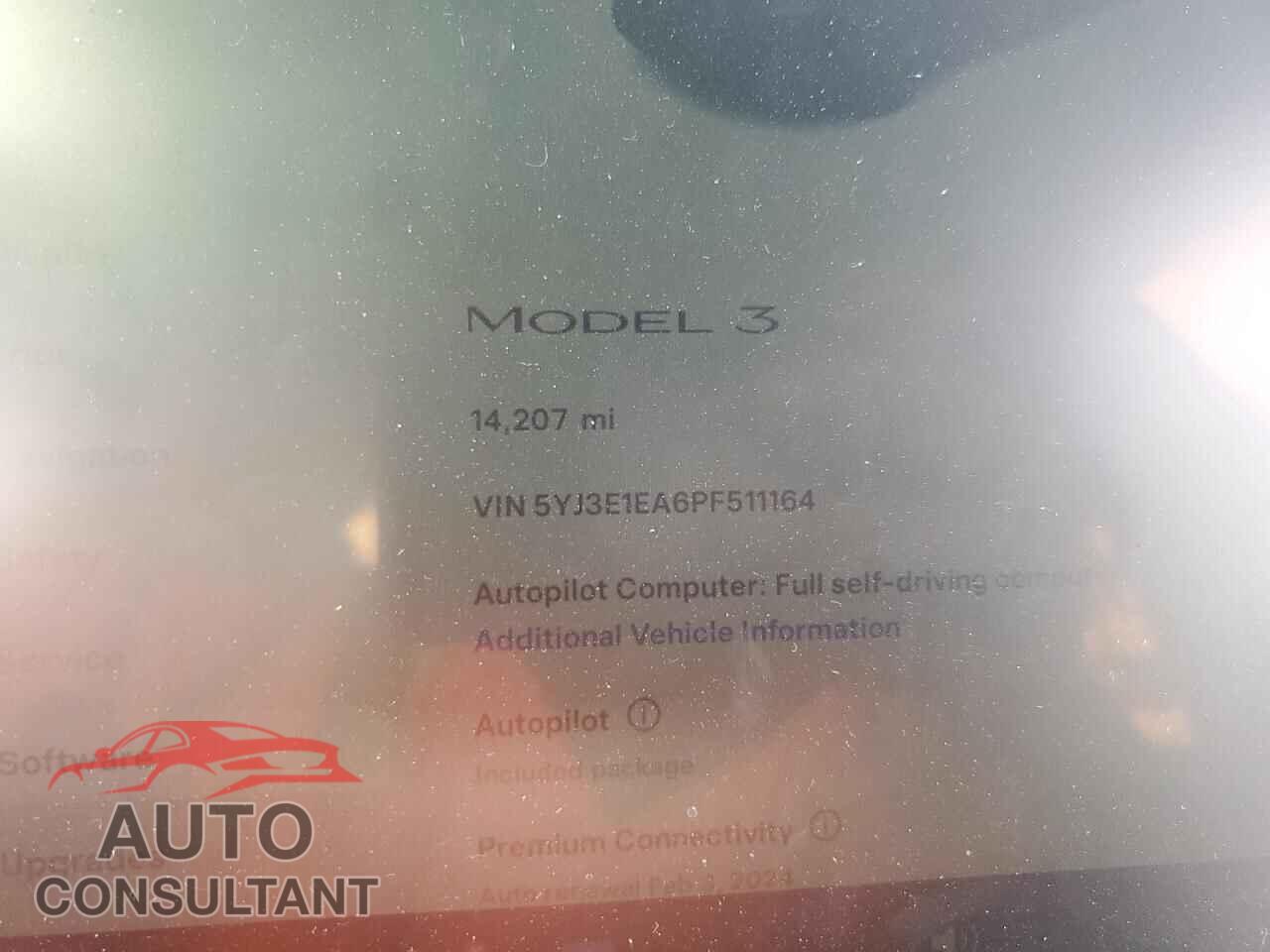 TESLA MODEL 3 2023 - 5YJ3E1EA6PF511164