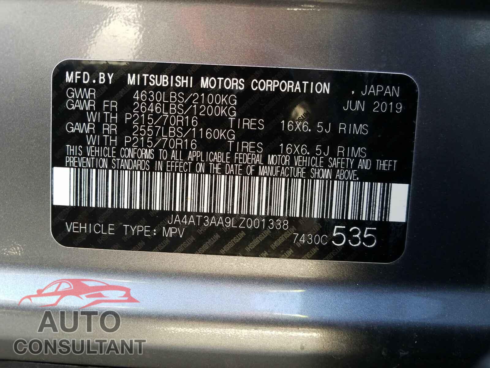 MITSUBISHI ECLIPSE 2020 - JA4AT3AA9LZ001338