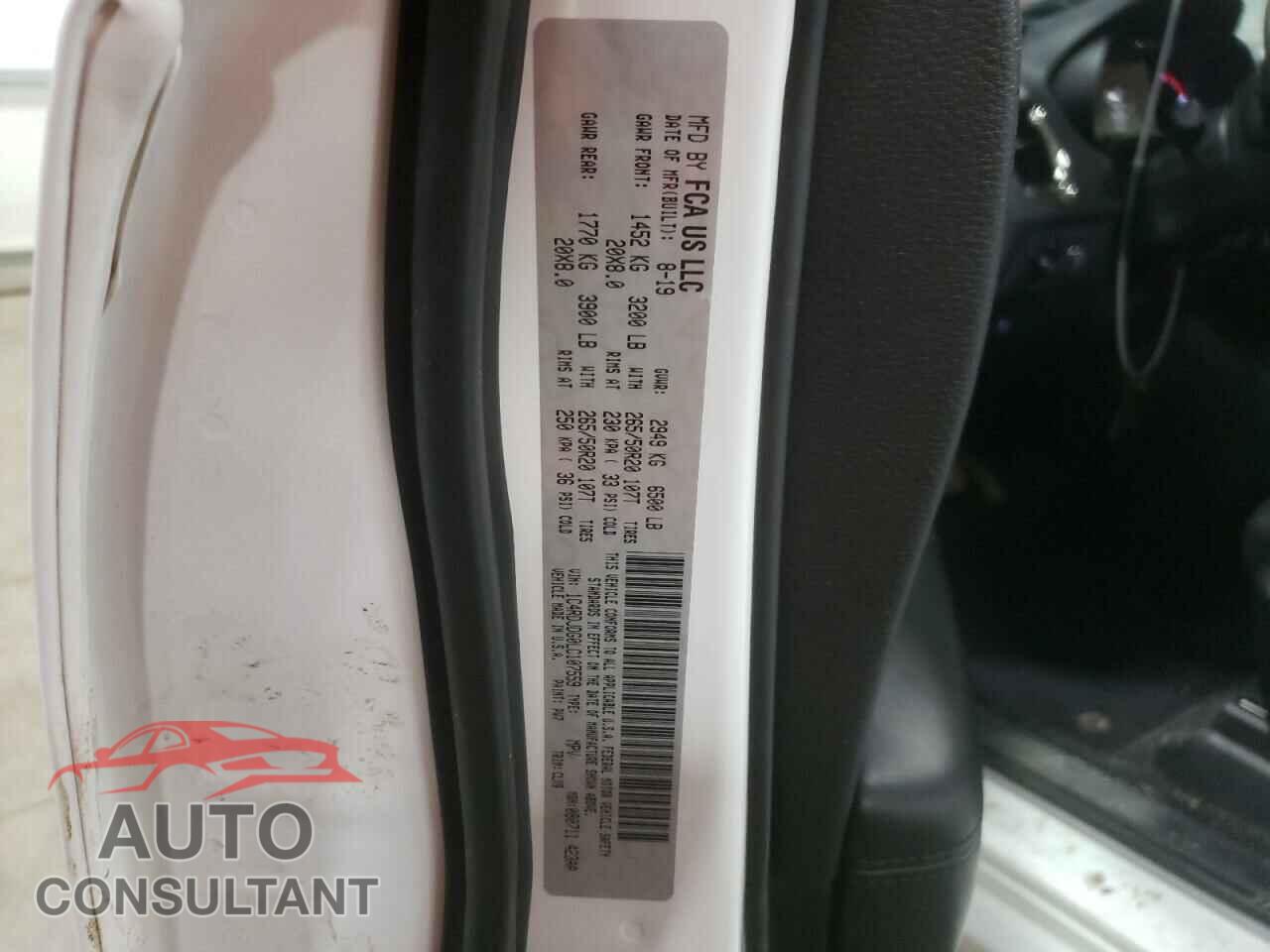 DODGE DURANGO 2020 - 1C4RDJDG0LC107559