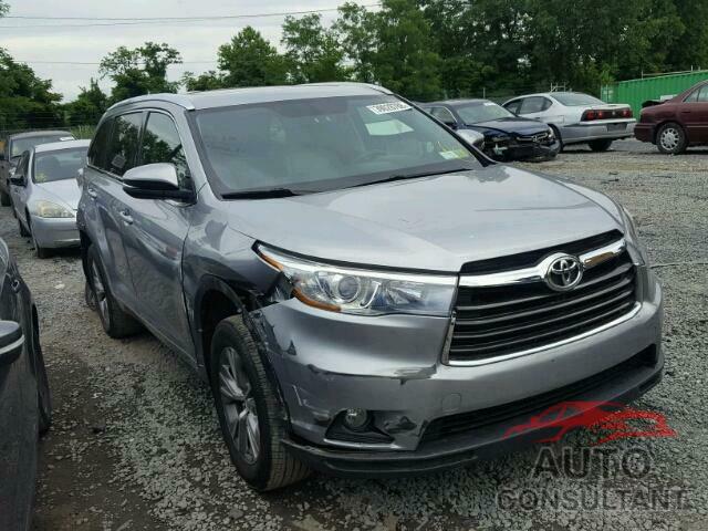 TOYOTA HIGHLANDER 2015 - 5TDJKRFHXFS137131