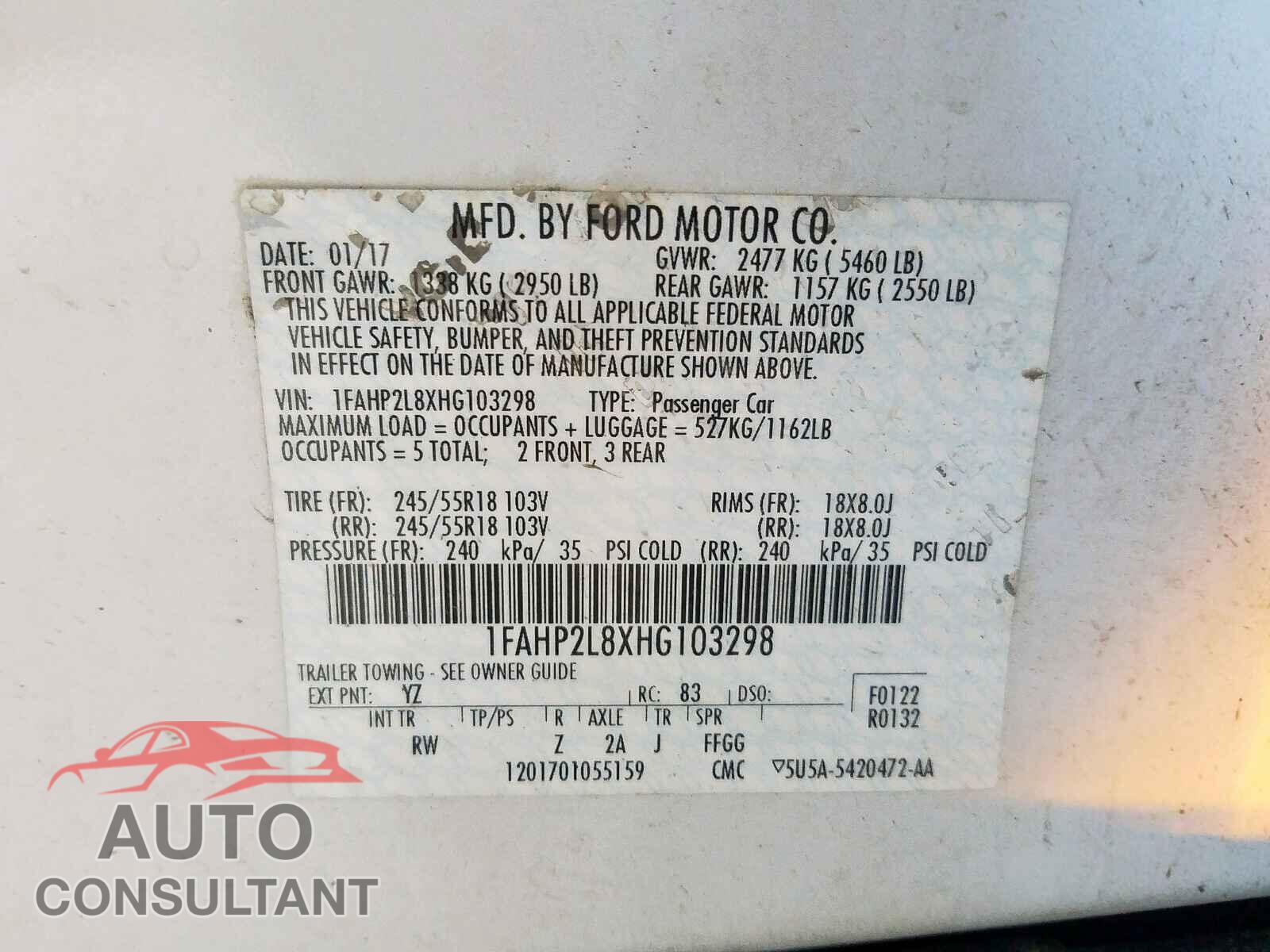 FORD TAURUS 2017 - 1C4PJMBX4LD623261