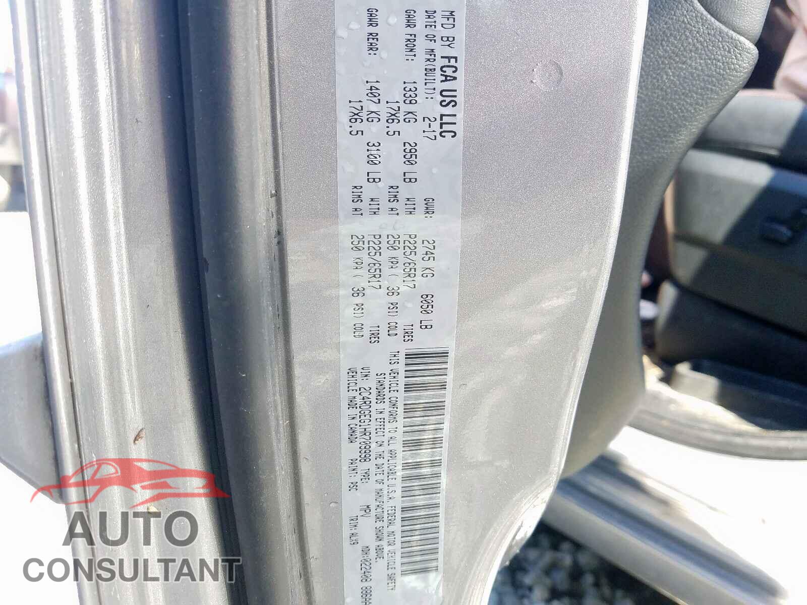 DODGE CARAVAN 2017 - 4S4BTADC2N3134634