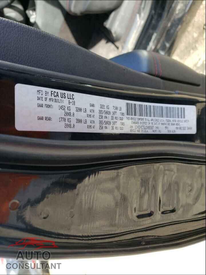 DODGE DURANGO 2018 - 1C4SDHCT5JC495507