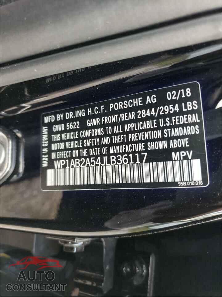 PORSCHE MACAN 2018 - WP1AB2A54JLB36117