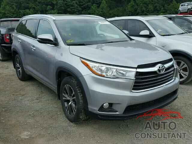 TOYOTA HIGHLANDER 2016 - 5TDJKRFHXGS346094