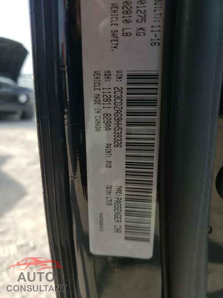 DODGE CHALLENGER 2017 - 2C3CDZAG9HH539326