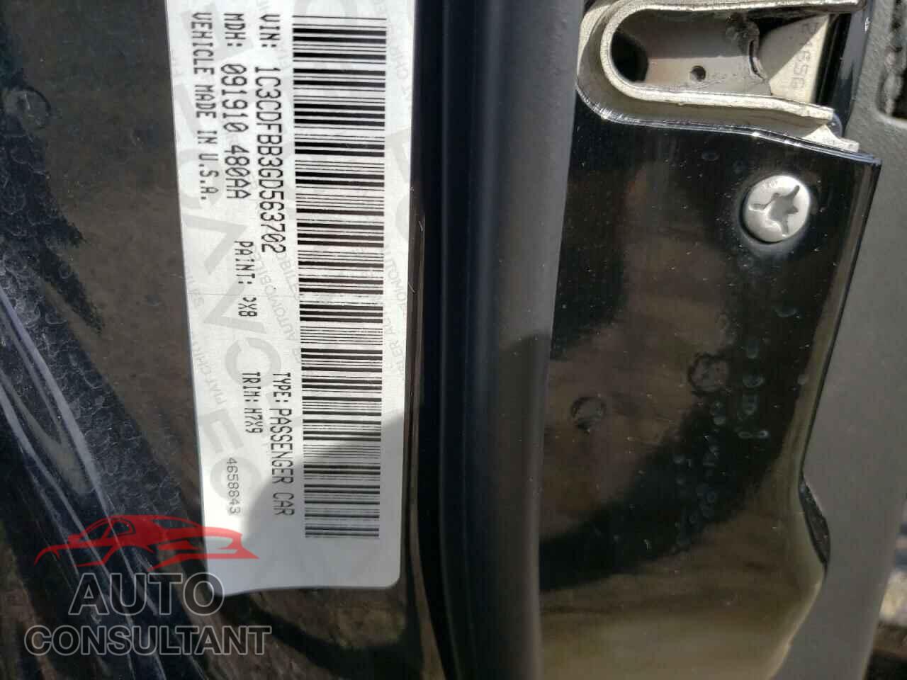 DODGE DART 2016 - 1C3CDFBB3GD563702