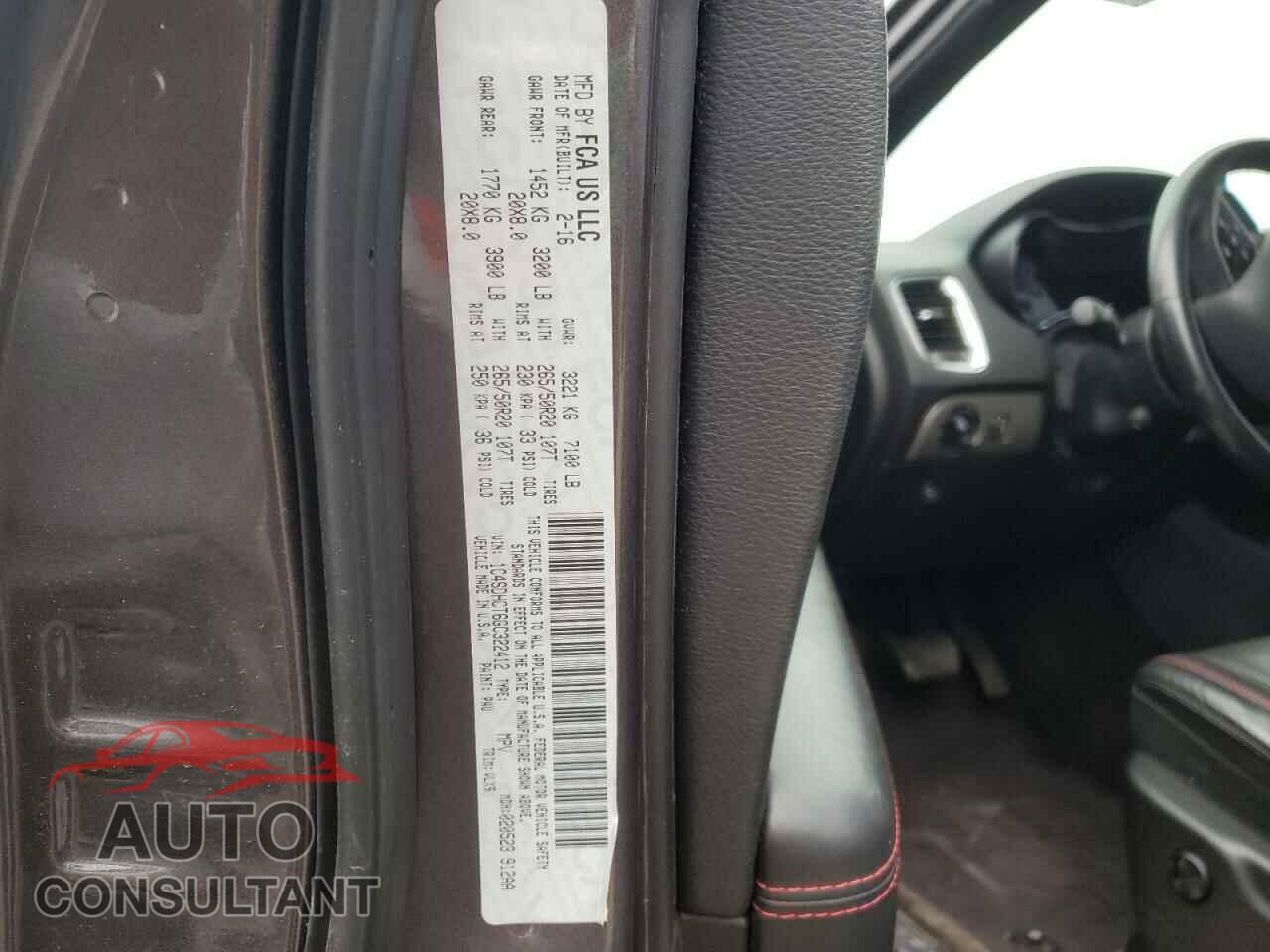 DODGE DURANGO 2016 - 5XYP34HC3NG261815