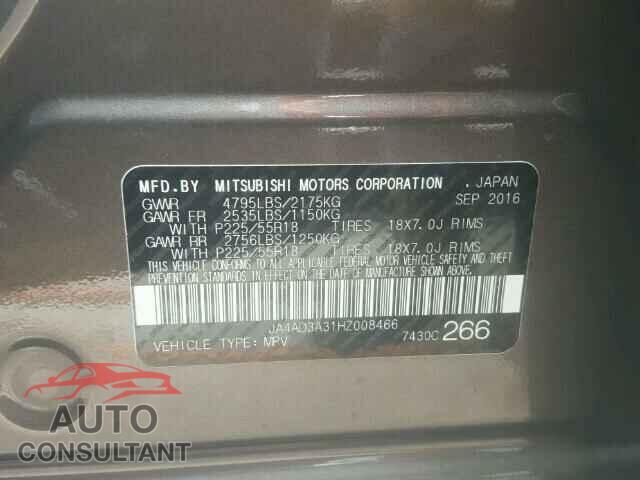 MITSUBISHI OUTLANDER 2017 - JA4AD3A31HZ008466