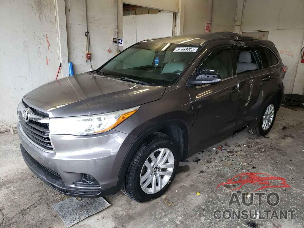 TOYOTA HIGHLANDER 2016 - 5TDZKRFH5GS143357