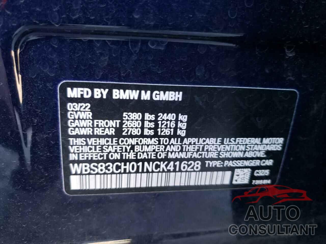 BMW M5 2022 - WBS83CH01NCK41628