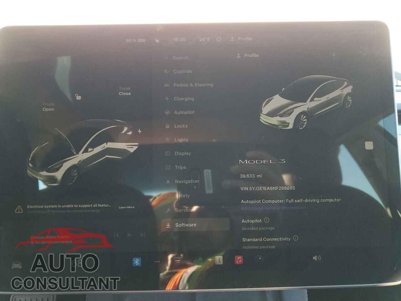 TESLA MODEL 3 2022 - 5YJ3E1EA9NF286865