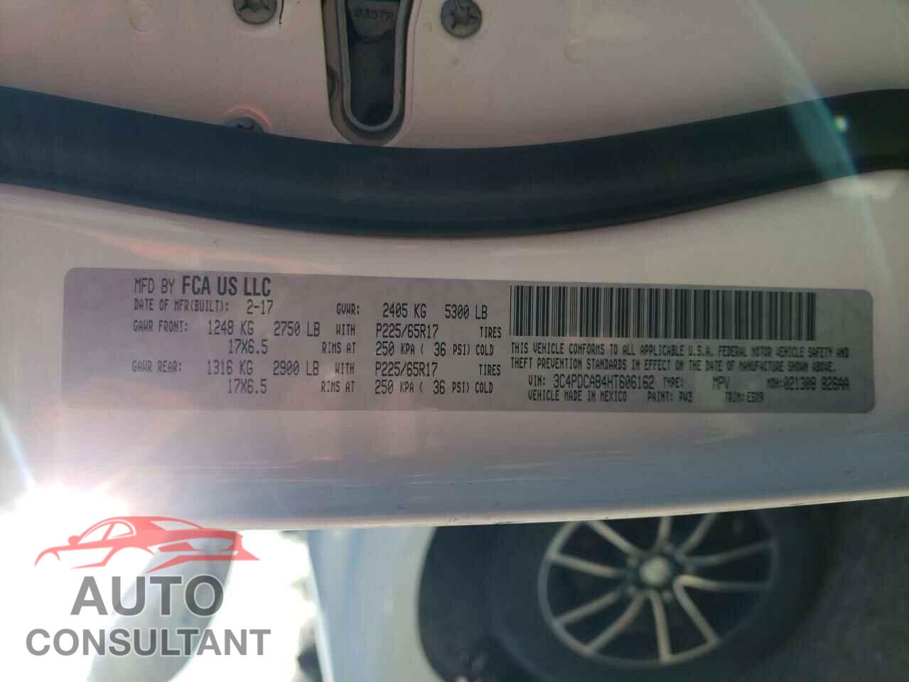 DODGE JOURNEY 2017 - 3C4PDCAB4HT606162