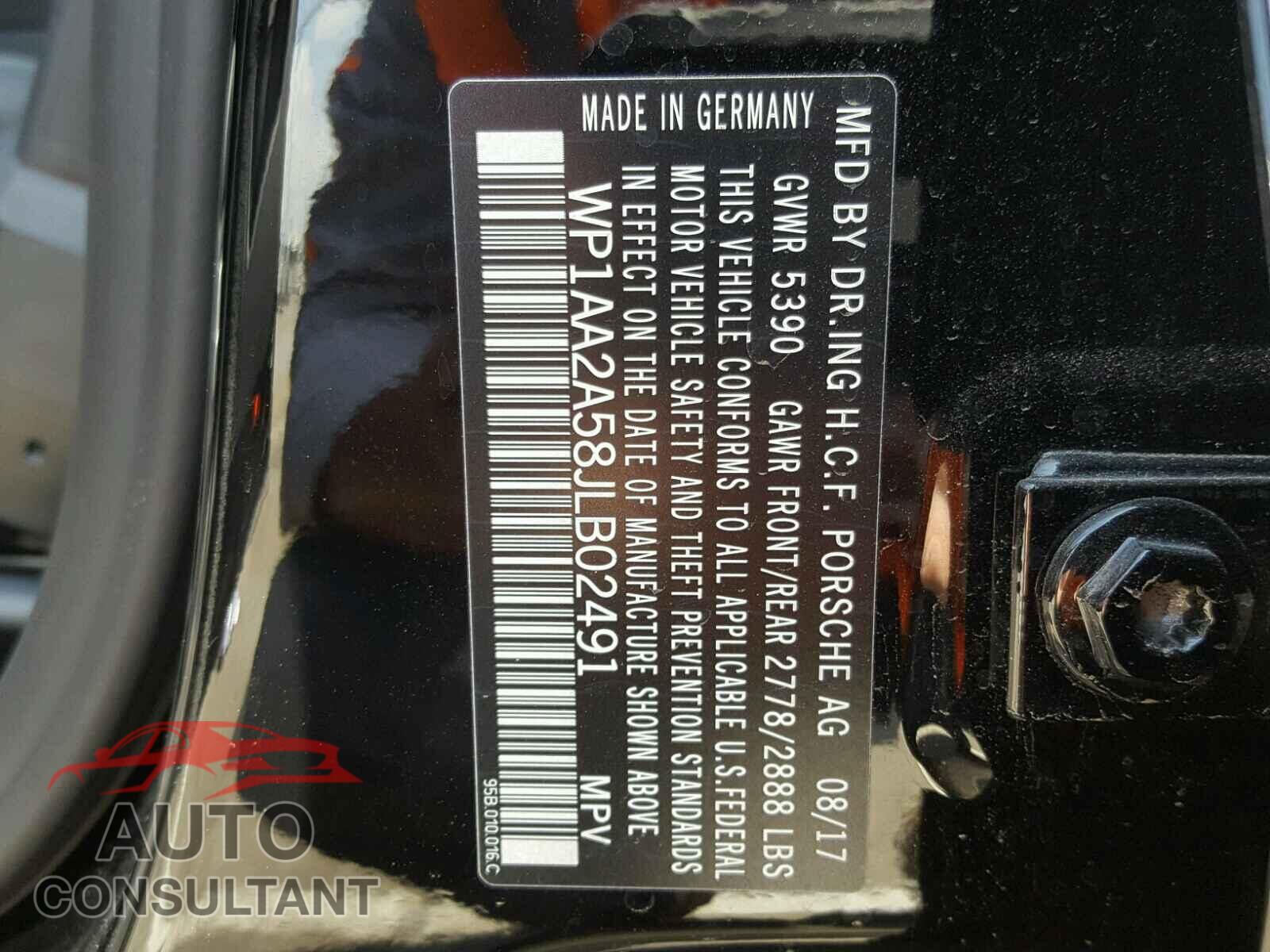 PORSCHE MACAN 2018 - WP1AA2A58JLB02491