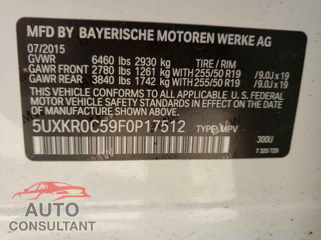 BMW X5 2015 - 3GNCJLSB3LL212870