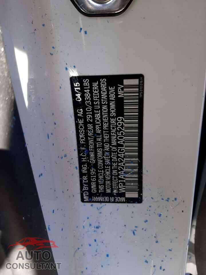 PORSCHE CAYENNE 2016 - WP1AA2A24GLA05299