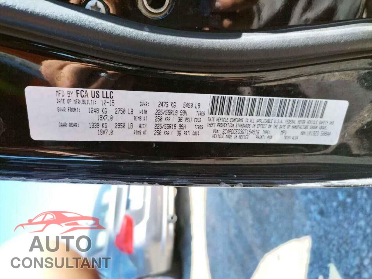 DODGE JOURNEY 2016 - 3C4PDCEG3GT154516
