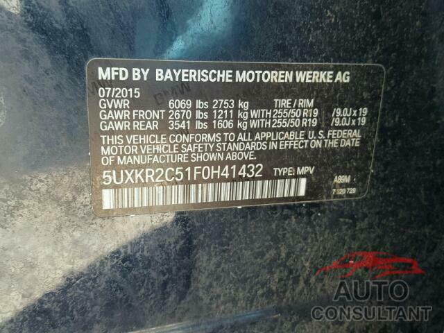 BMW X5 2015 - 1N4BL4CV8LC101519