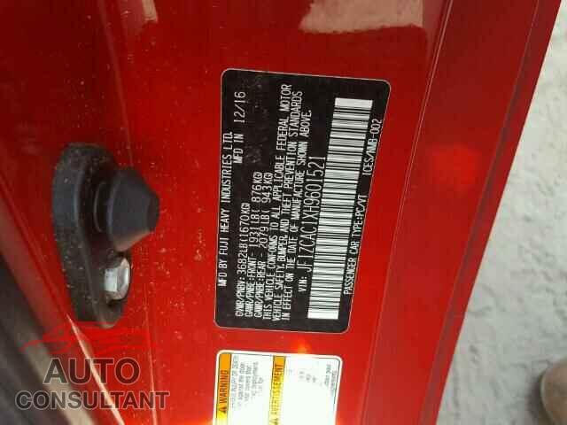 SUBARU BRZ 2017 - 2T3H1RFV8LC044367