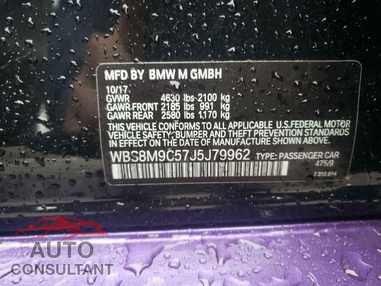 BMW M3 2018 - WBS8M9C57J5J79962