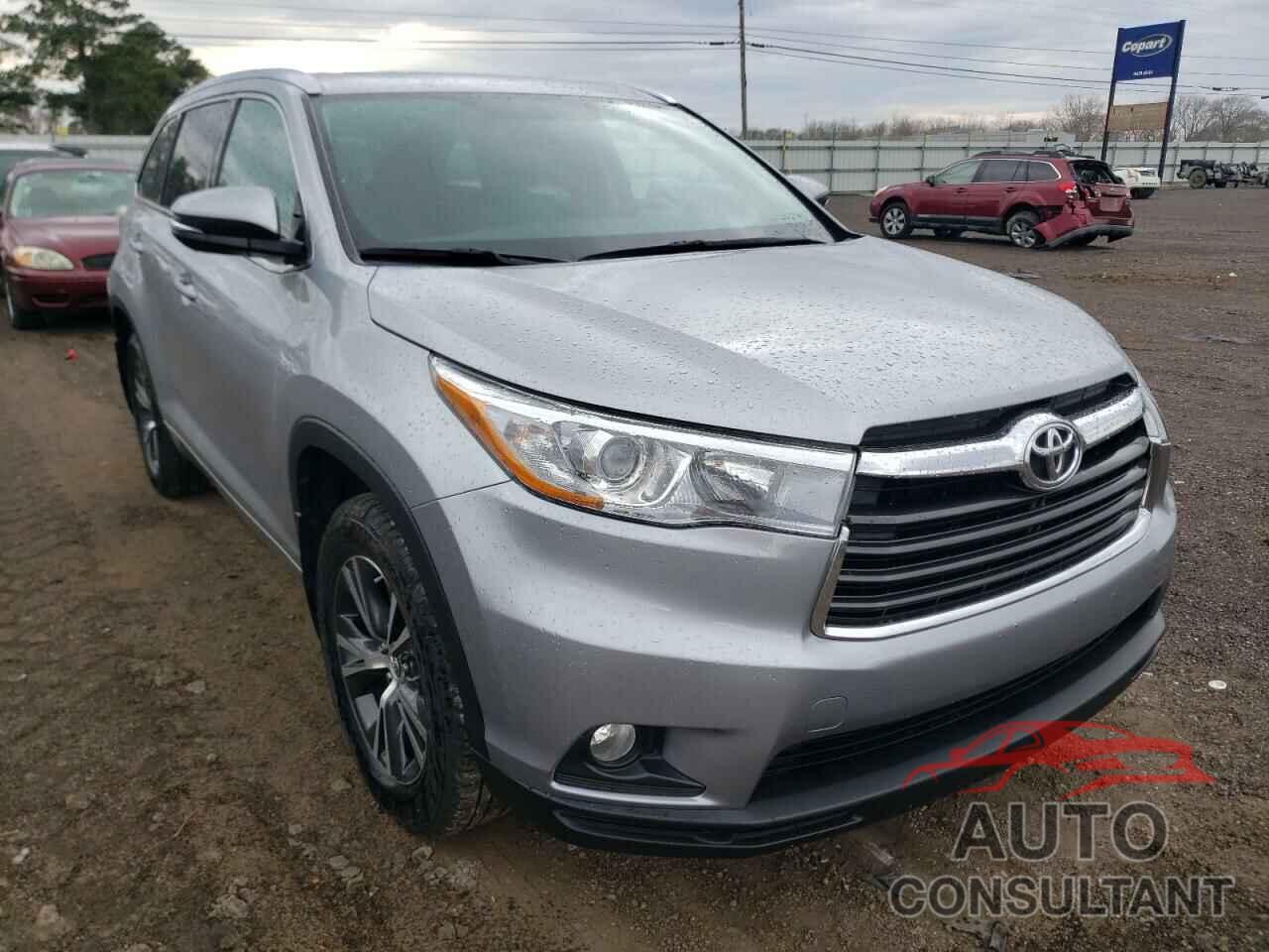 TOYOTA HIGHLANDER 2016 - 5TDJKRFH0GS502580