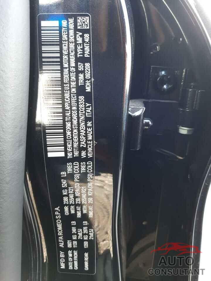 ALFA ROMEO STELVIO 2022 - ZASPAKBN7N7D28358