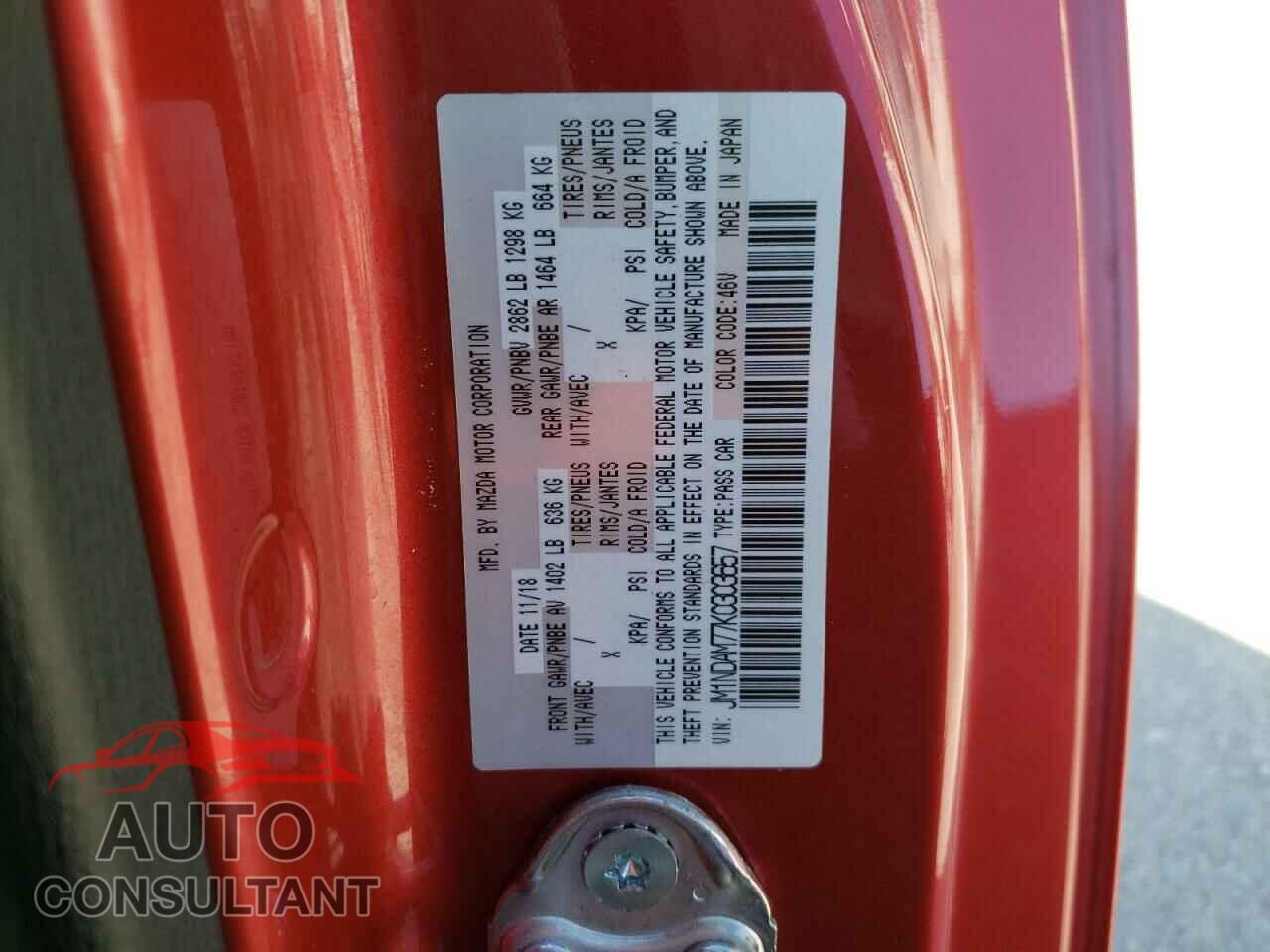 MAZDA MX5 2019 - JM1NDAM77K0303657