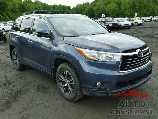 TOYOTA HIGHLANDER 2016 - 5TDJKRFH3GS300204