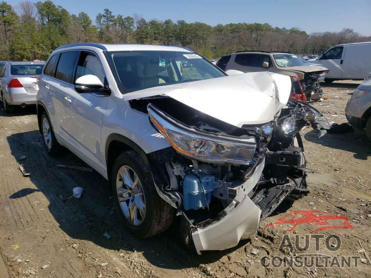 TOYOTA HIGHLANDER 2016 - 5TDDKRFH3GS298466