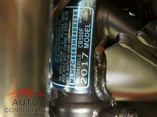 HONDA CB CYCLE 2017 - MLHPC4563H5400298
