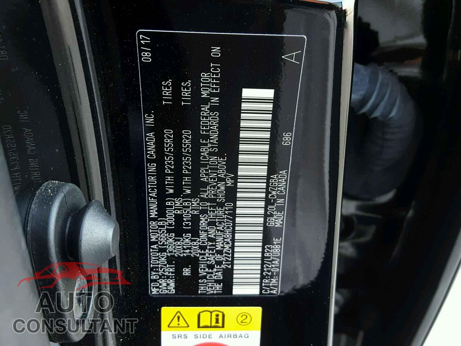 LEXUS RX350 2017 - 2T2ZZMCA8HC077110