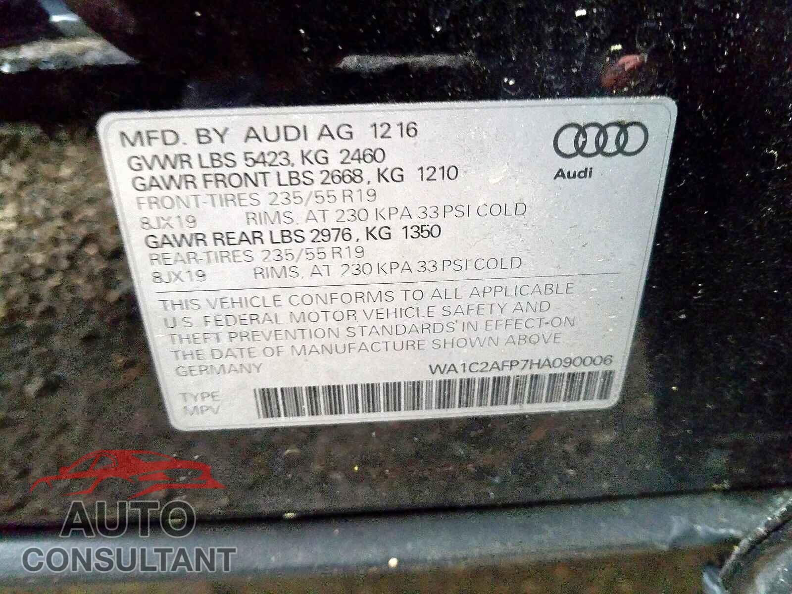 AUDI Q5 2017 - 1N4BL4EV9KN303575
