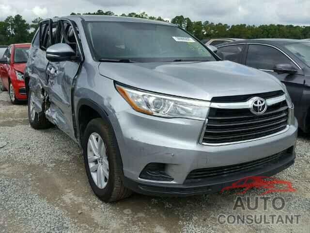TOYOTA HIGHLANDER 2016 - 5TDZKRFH5GS167139
