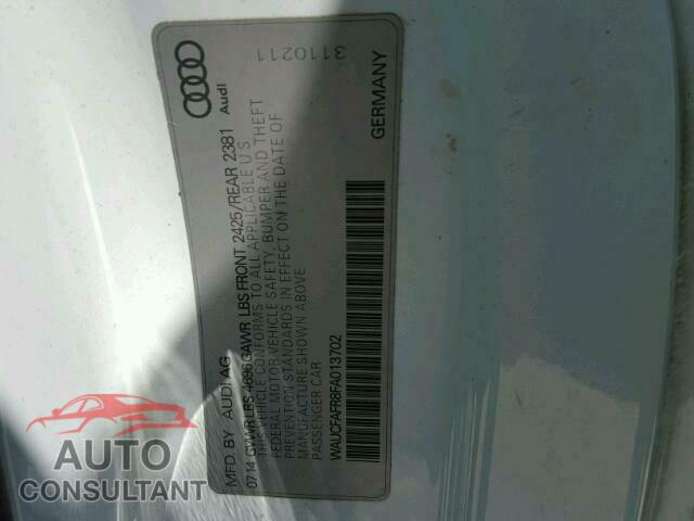 AUDI A5 2015 - WAUCFAFR8FA013702